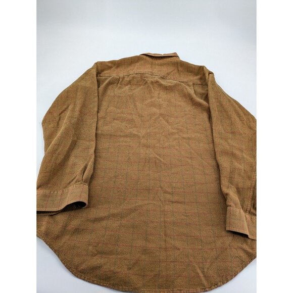 The Territory Ahead Shirt Mens XL-T Brown Green Red Button Up Plaid Long‎ Sleeve - Picture 7 of 7